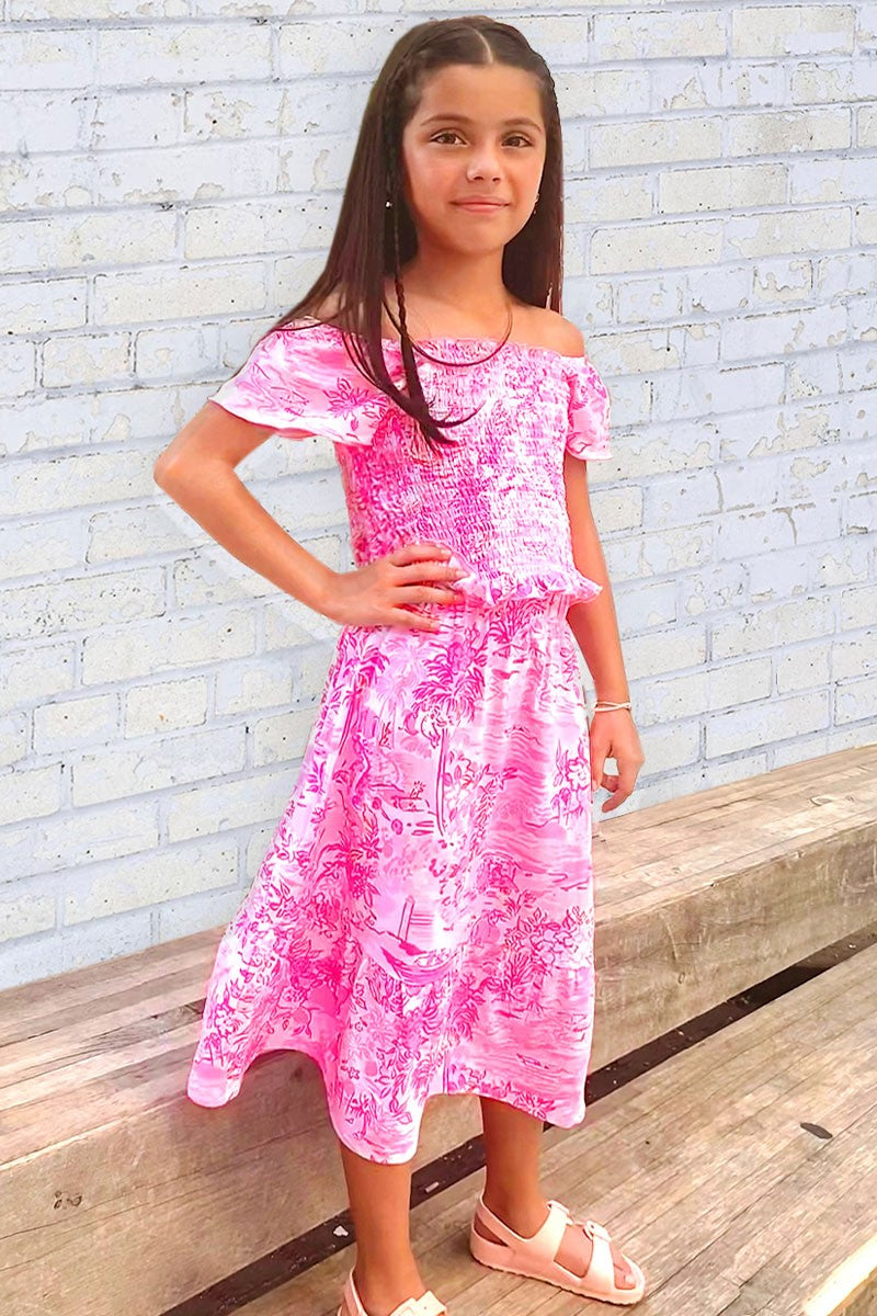 Girl's Two Piece Floral Skirt Set
