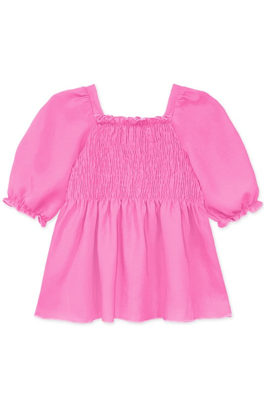 Girl's Puff Sleeve Top