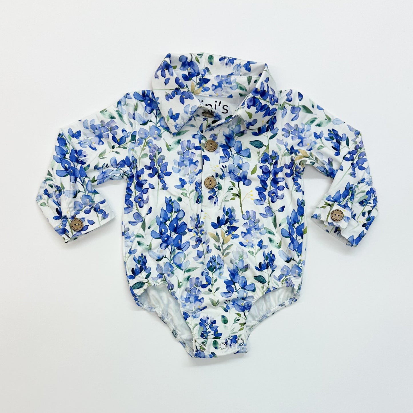Bluebonnet Collared Onesie