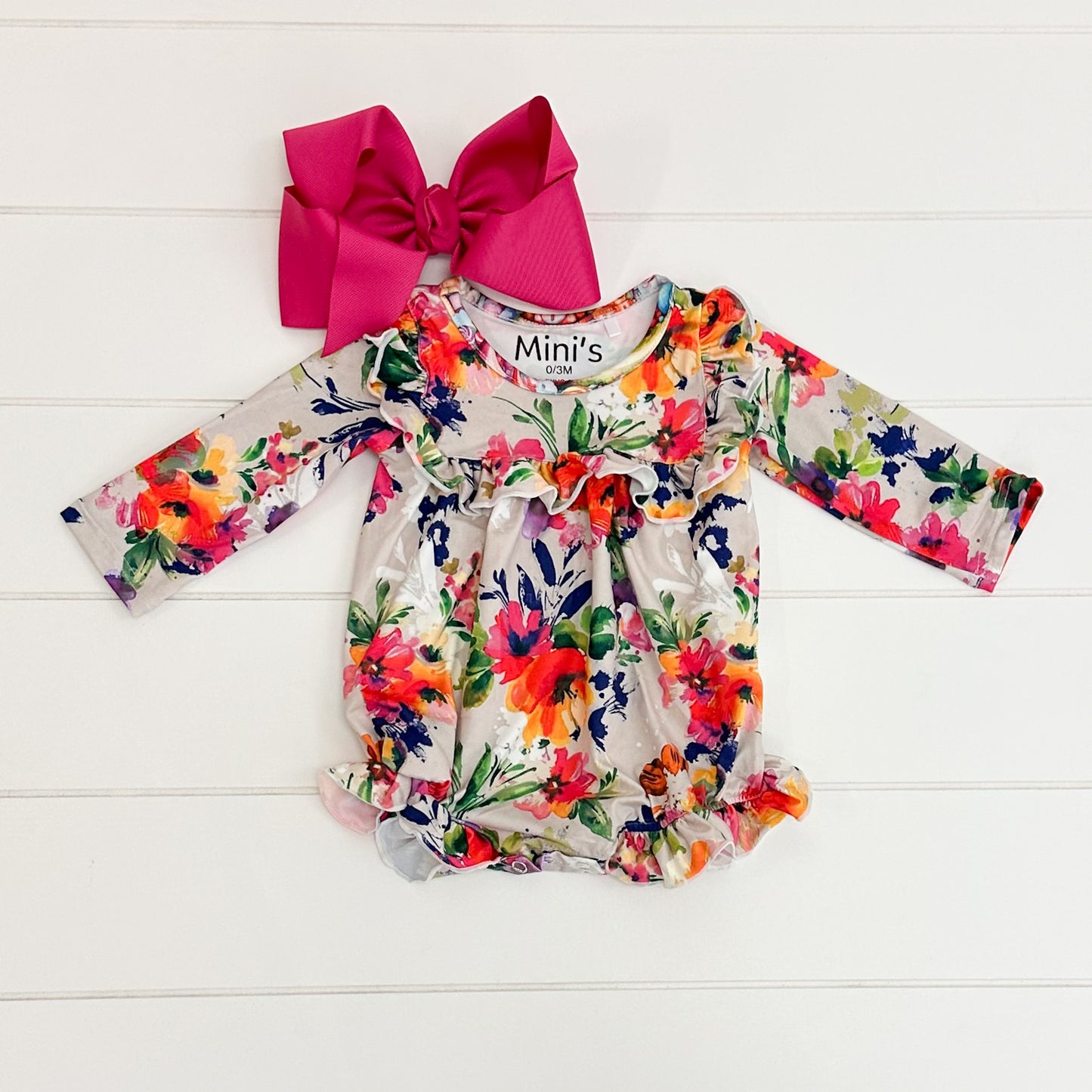 Floral Ruffle Bubble Romper
