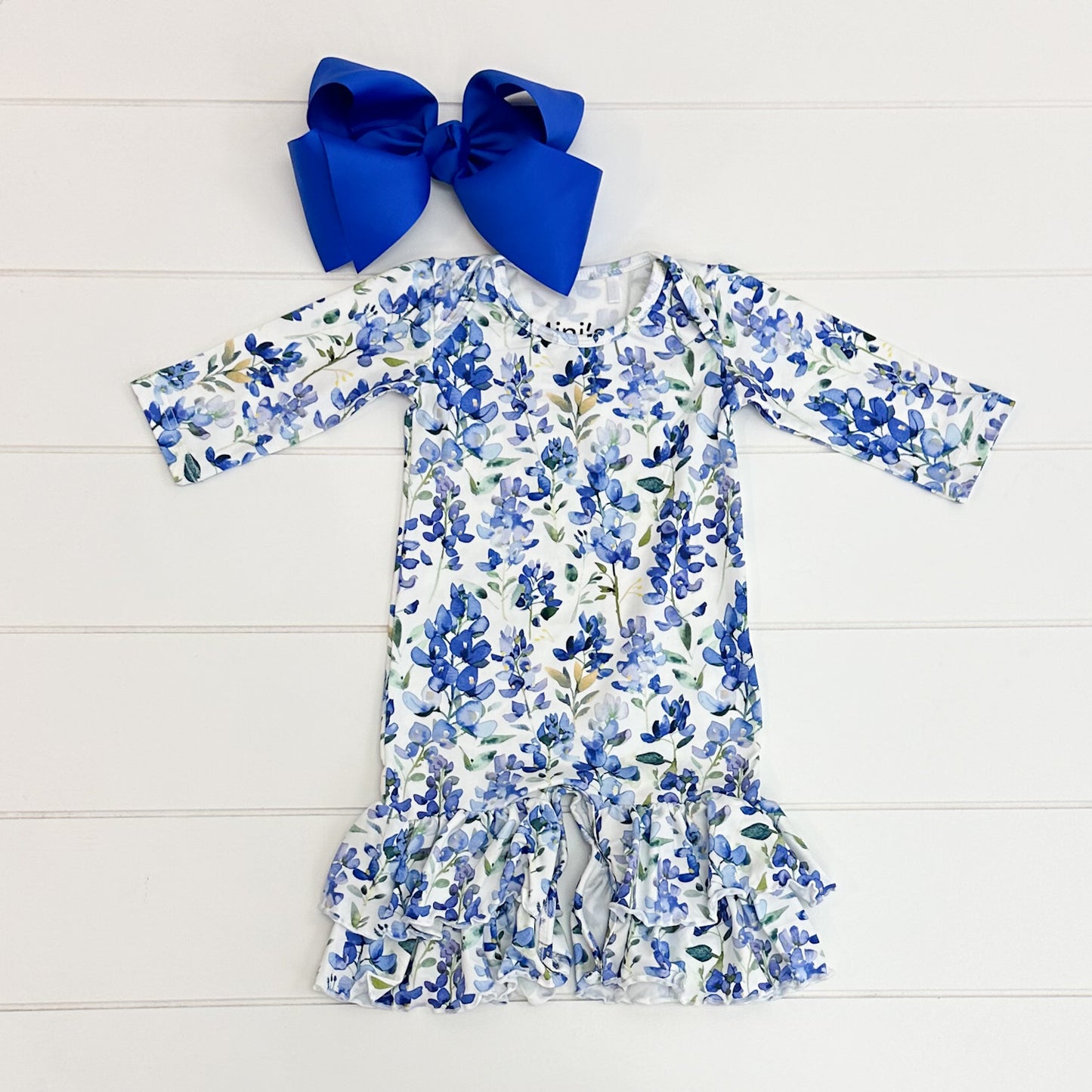 Bluebonnet Ruffle Bottom Jumpsuit