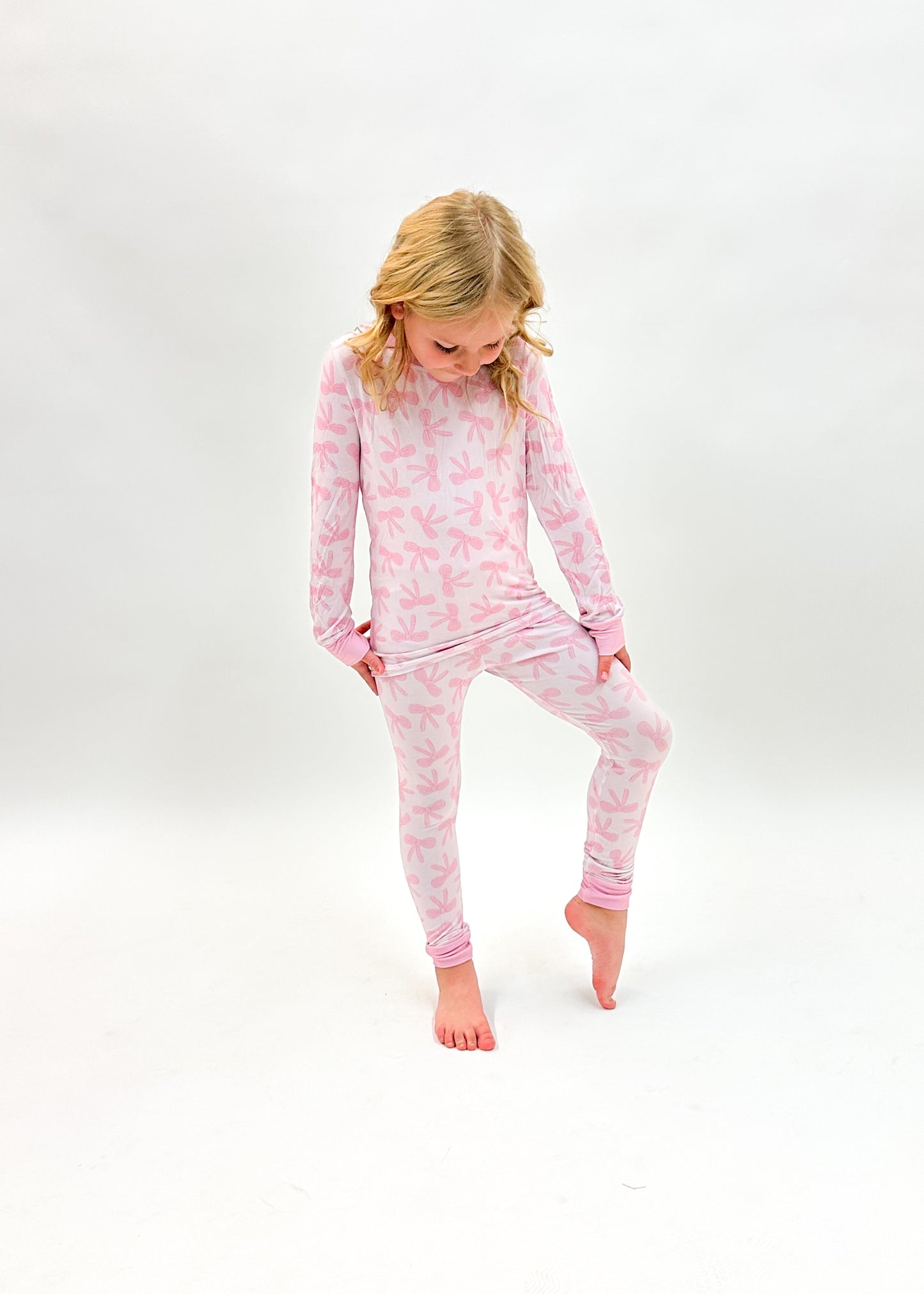 Bow Print Bamboo Pajamas