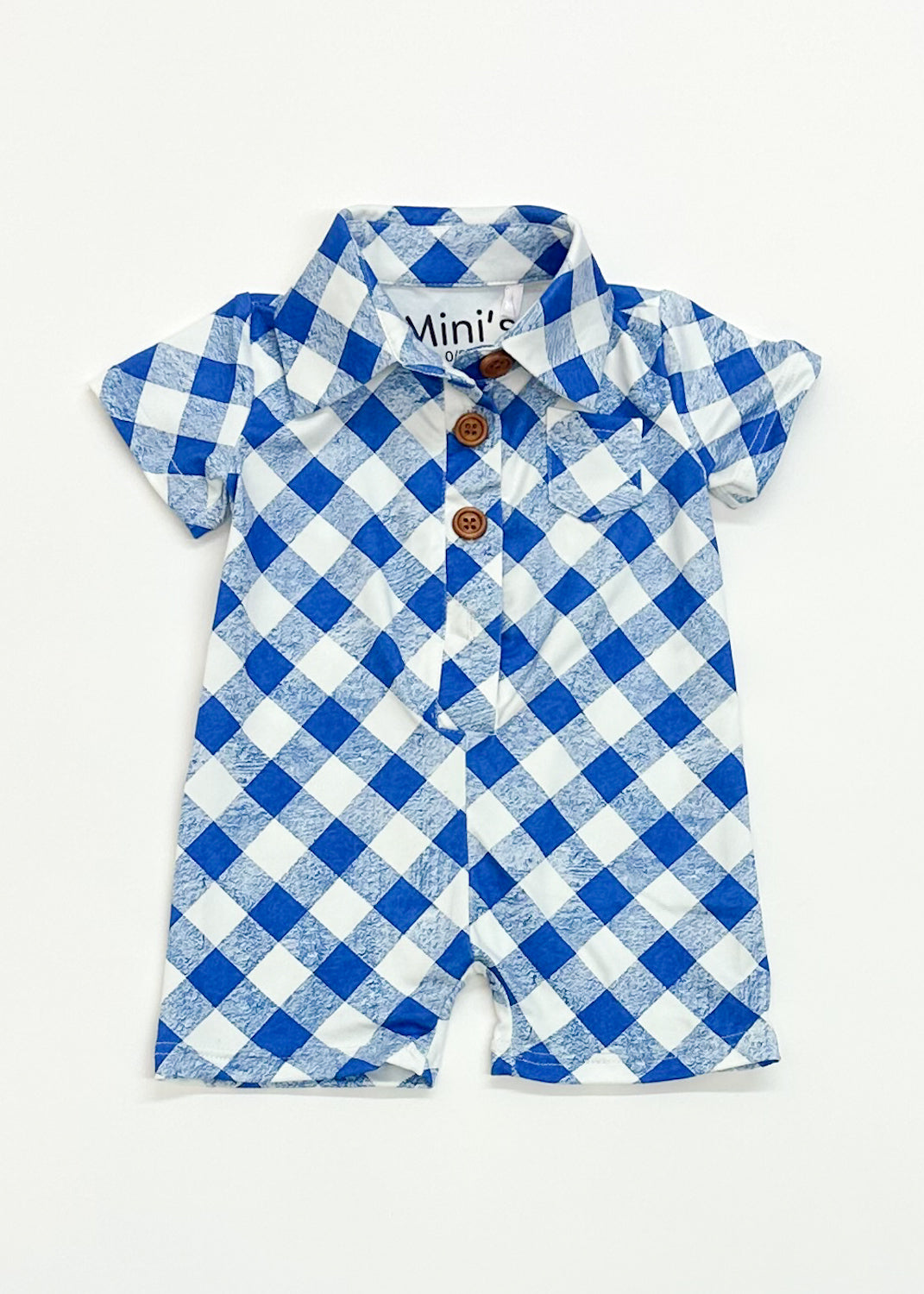 Blue Checkered Collared Button Down Outfit