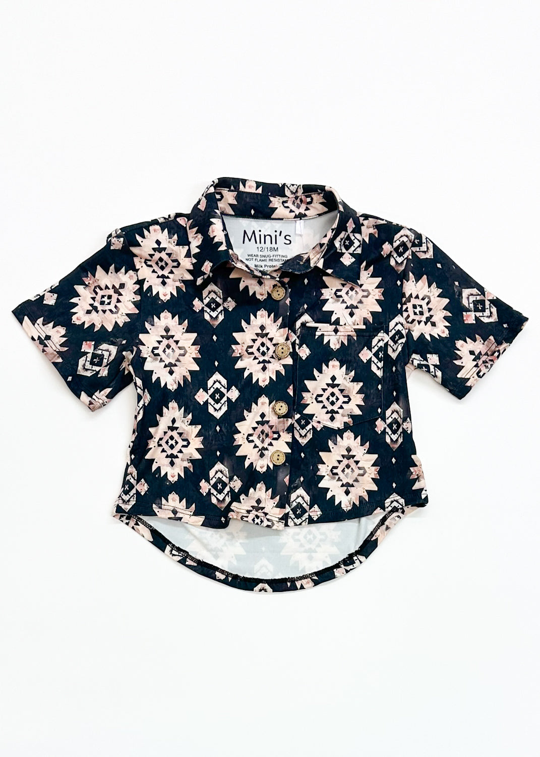 Aztec Button Down Collared Top