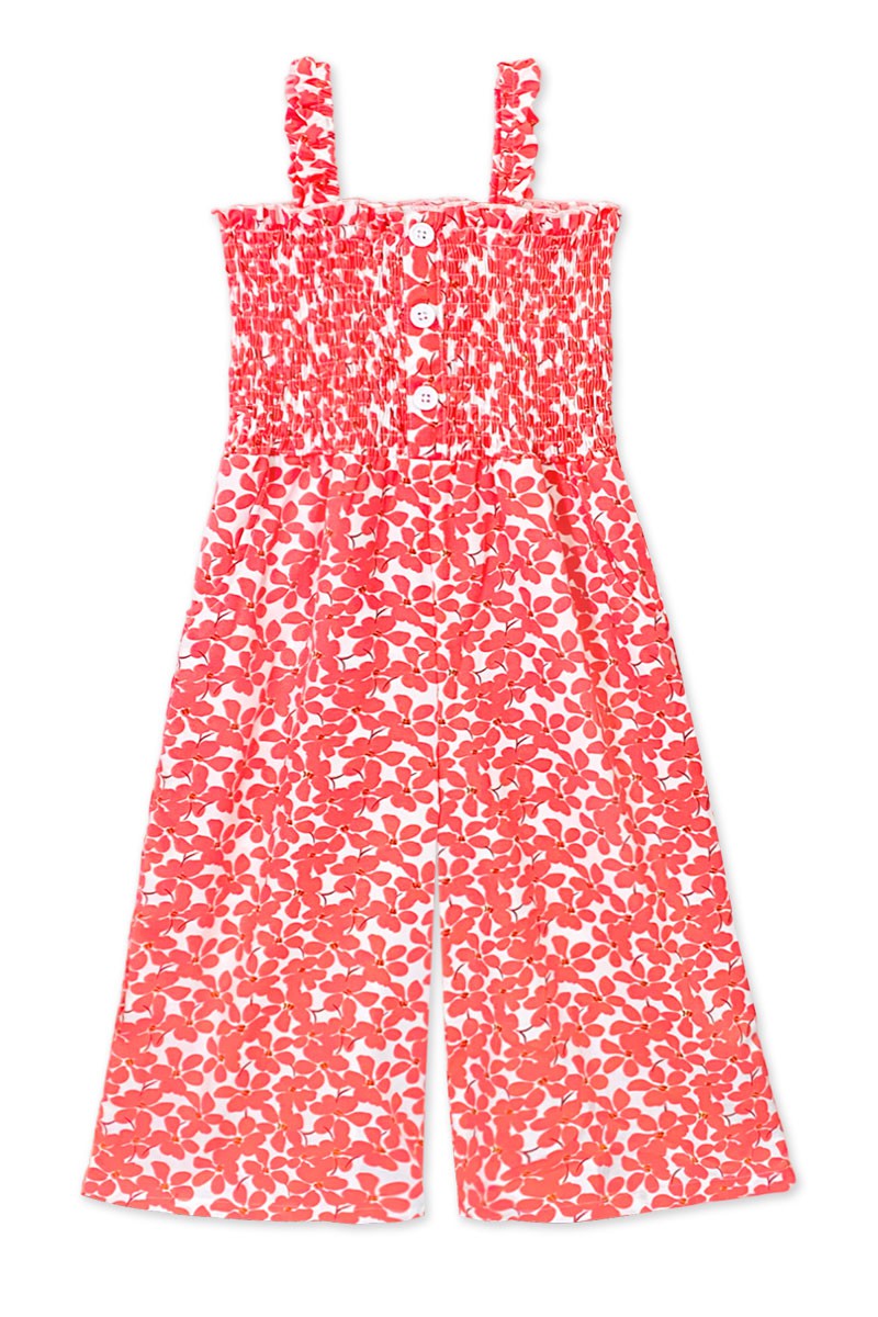 Toddler Smocked Floral Jumpsuit