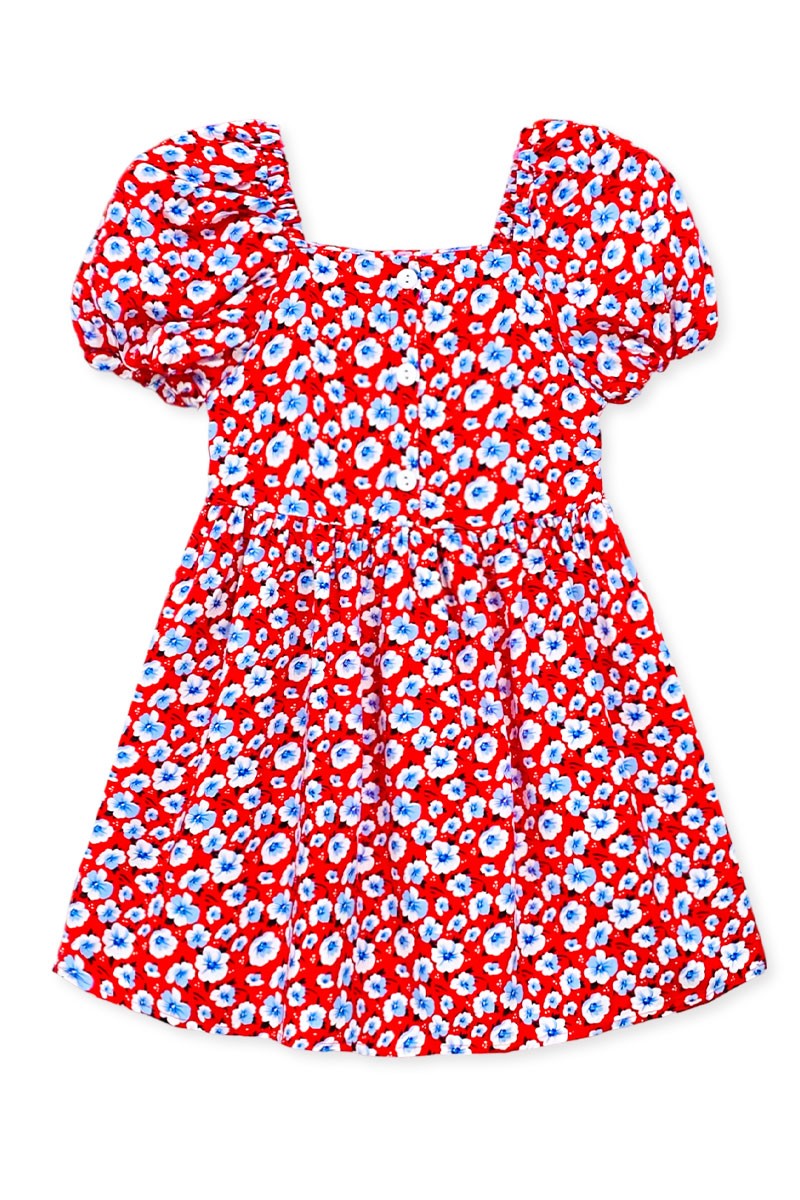 Toddler Puff Sleeve 4th Dress