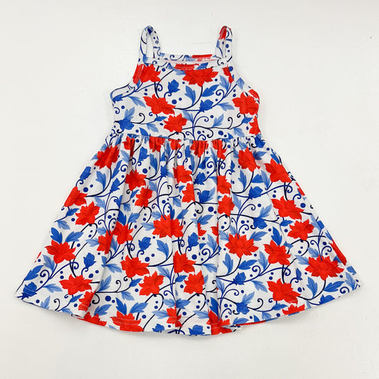 American Floral Sleeveless Twirl Dress