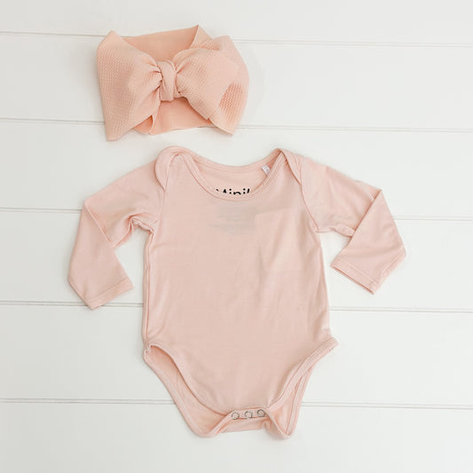 Essential Bamboo Onesie in Peach