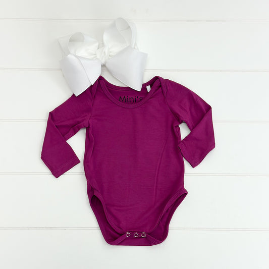 Essential Bamboo Onesie in Magenta