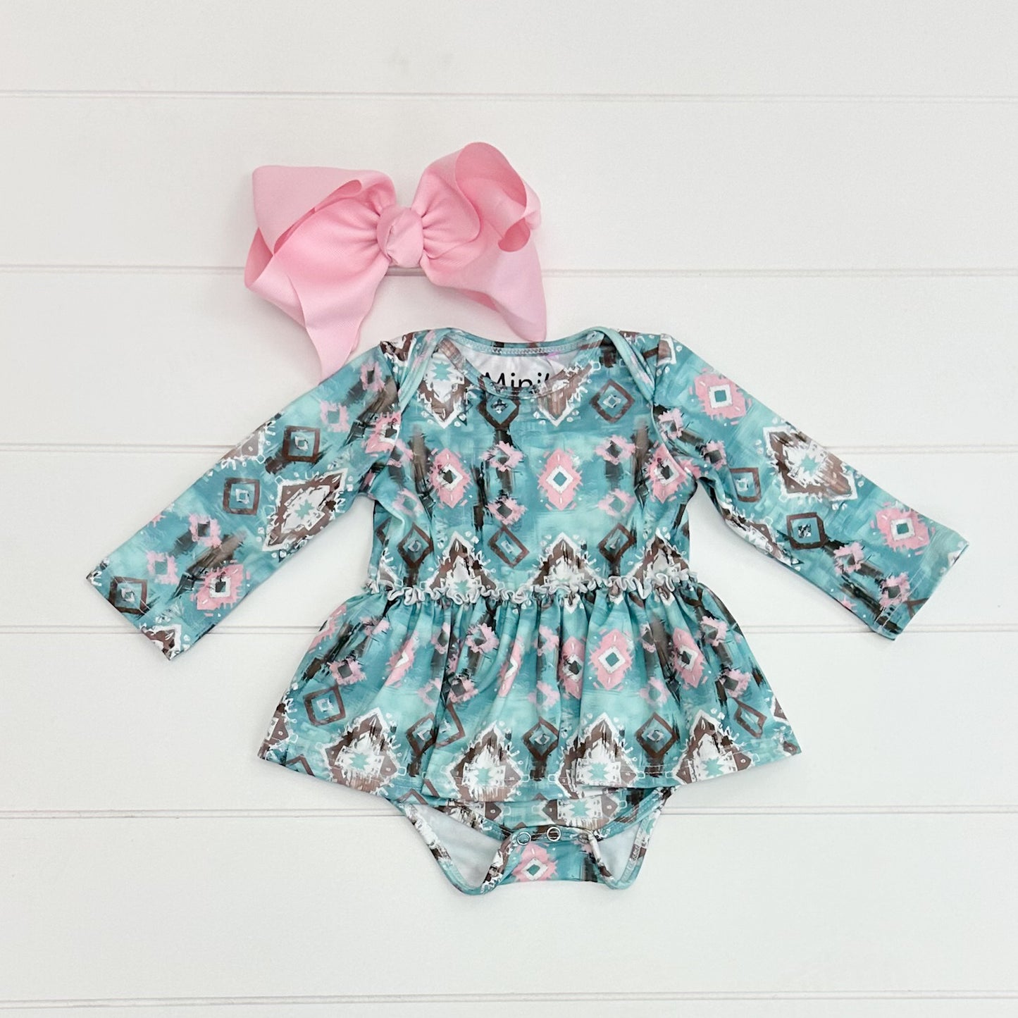 Aztec Print Dress Onesie