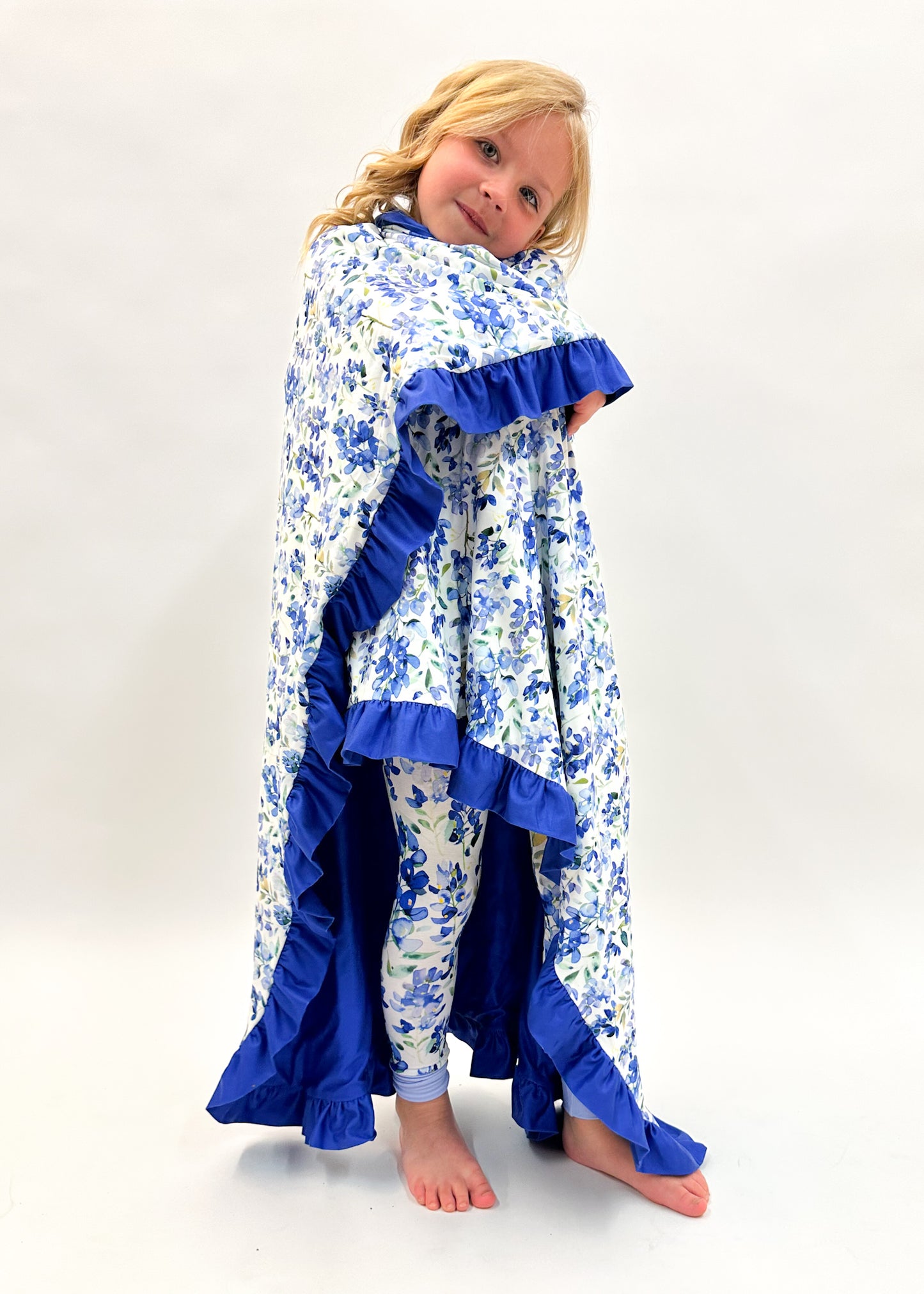 Bluebonnet Oversized Ruffle Blanket