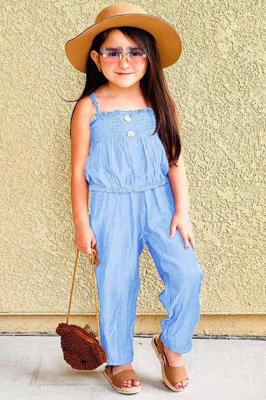 Toddler Two Piece Chambray Pant Set